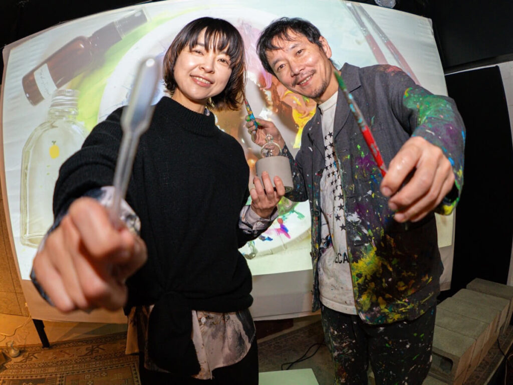 アロマ香水ワークショップ&近藤康平ボトルペインティング