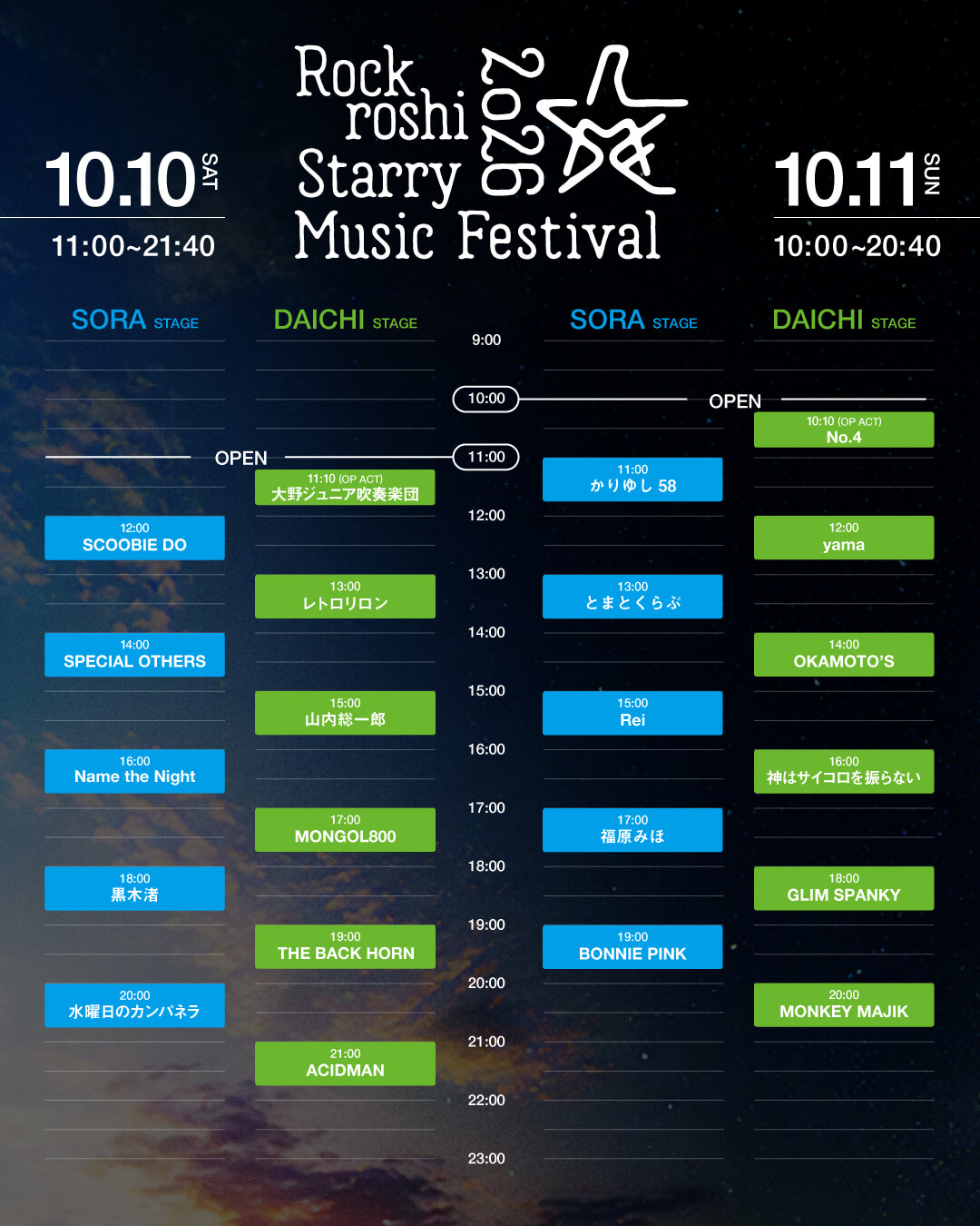 RSMF2026 TIMETABLE